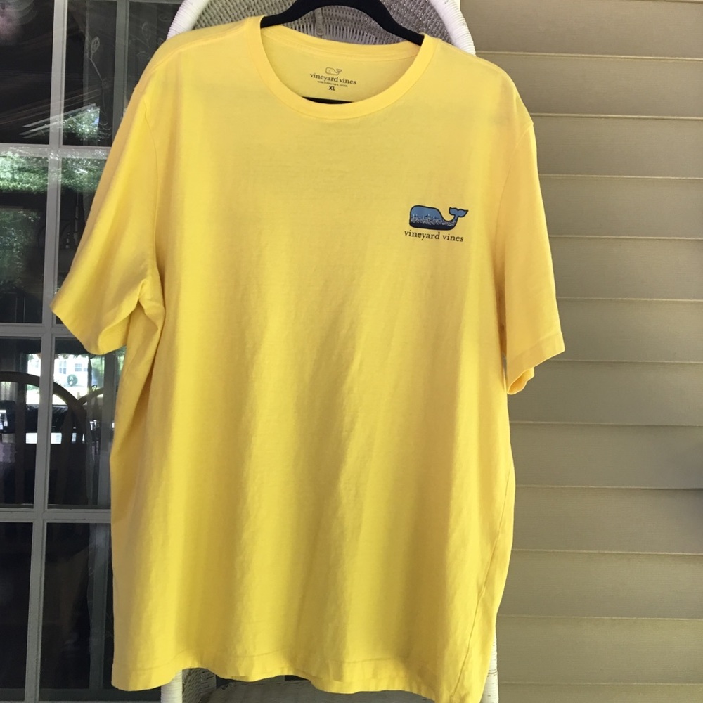 Vineyard Vines Yellow Whale Pocket T-Shirt